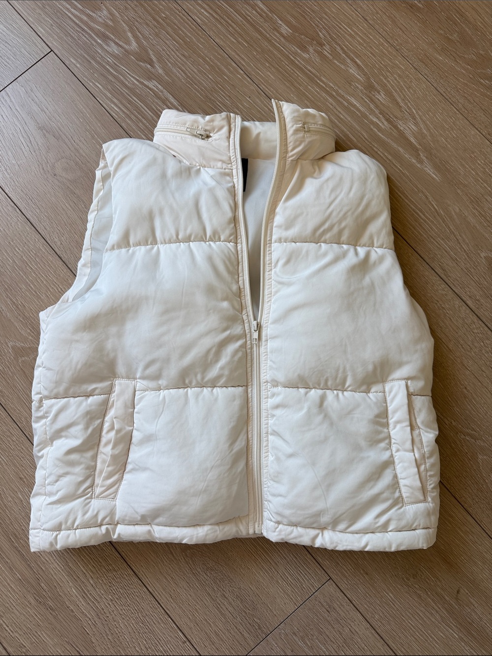 Forever 21 Cream Puffer Vest